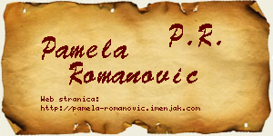 Pamela Romanović vizit kartica